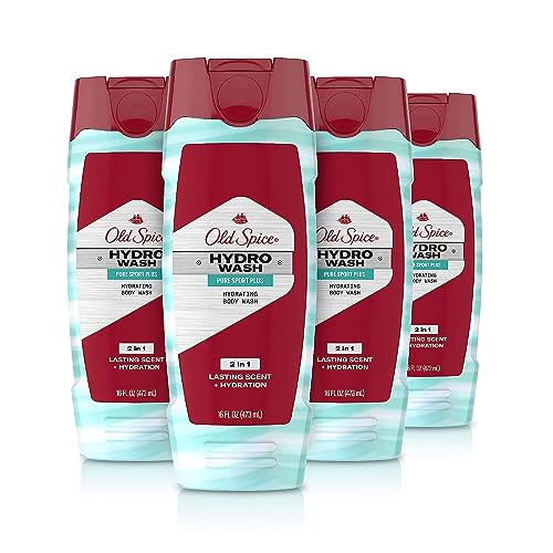 Old Spice Hydrating Body Wash for Men, Hydro Wash, Pure Sport Plus Scent, 473 ml