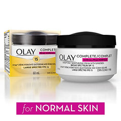 Olay Complete Daily Moisture Face Cream for Normal Skin Types with Vitamins E, Vitamin B3, Niacinamide and Vitamin C, 60 mL, Packaging may vary