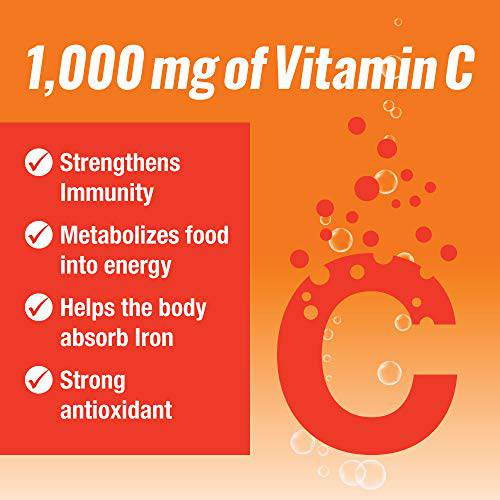 Ener-C Orange Multivitamin Drink Mix, 1000mg Vitamin C, Non-GMO, Vegan, Real Fruit Juice Powders, Natural Immunity Support, Electrolytes, Gluten Free, 1-Pack of 30 Orange