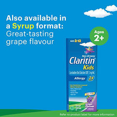 Claritin Kids Rapid Dissolve Allergy Medication - 24 Hour Non-Drowsy Kids Allergy Medicine, Antihistamines For Kids, Fast Allergy Relief Of Itchy, Watery, Red Eyes, Sneezing, Runny Nose, 10 Tablets