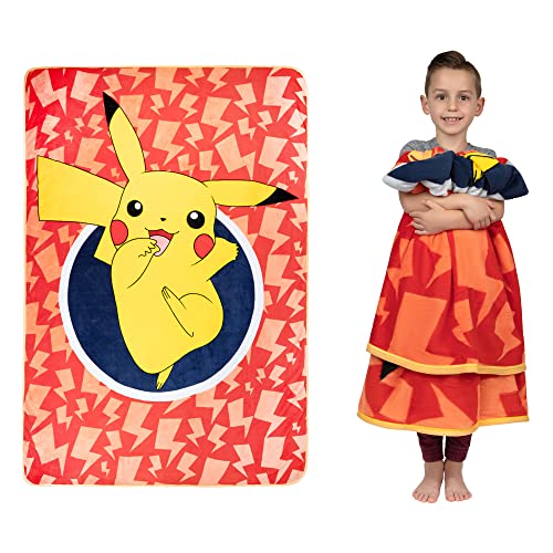 Franco Kids Bedding Ultra Soft Micro Raschel Blanket, 62 in x 90 in, Pokemon