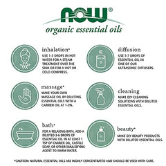 NOW Organic Eucalyptus Essential Oil Roll-On, 10mL