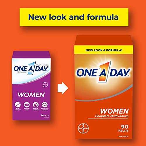 One A Day Multivitamin for Women - Daily Vitamins For Women - Womens Multivitamin With Vitamin A, Vitamin C, Vitamin D, and Zinc for Immune Support, Vitamin E, B12, Biotin, Calcium, Iron, 90 Tablets