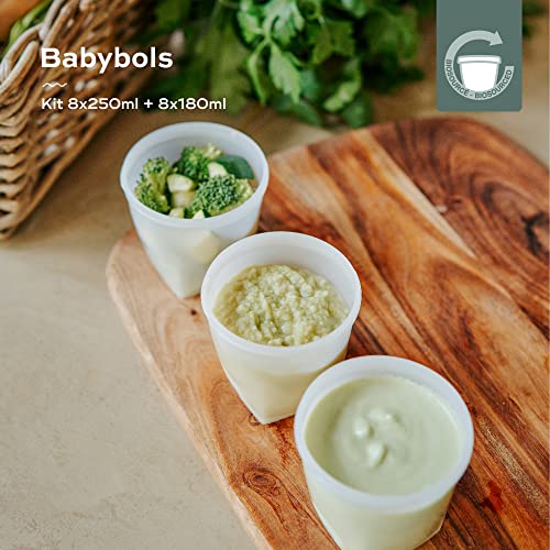 Babymoov Biosourced Food Storage Containers - BPA Free Containers With Leak Proof Lids, Ideal to Store Baby Food or Snacks for Toddlers (PICK YOUR SET SIZE)