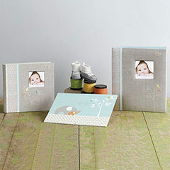 C.R. Gibson First 5 Years Loose Leaf Memory Book, Record Memories and Milestones on 64 Beautifully Illustrated Pages - Linen Tree