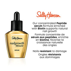 Sally Hansen - Nailgrowth Miracle Serum™, Improves appearance of nails & cuticles, peptide nail serum formula with biotin, nails resist to damage