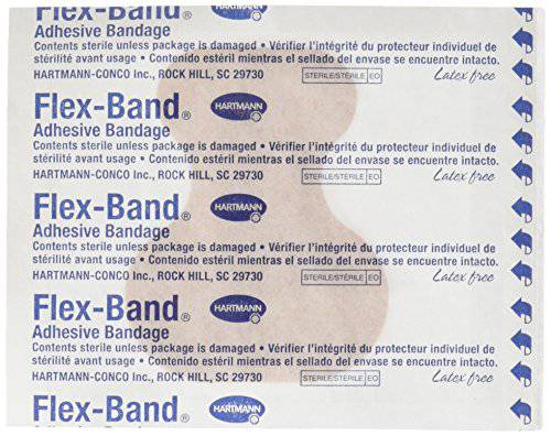 Hartmann Flex-Band Fabric Adhesive Bandages, Fingertip, 2" x 2 1/2", 50