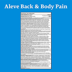 ALEVE Back and Body Pain Relief, clinically proven, Fast-Acting, Long-lasting, Naproxen Sodium 30 count