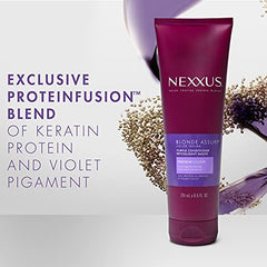 Nexxus Blonde Assure Purple Conditioner hair care for silver and blonde hair Colour Toning NO brassy Yellow tones 251 ml