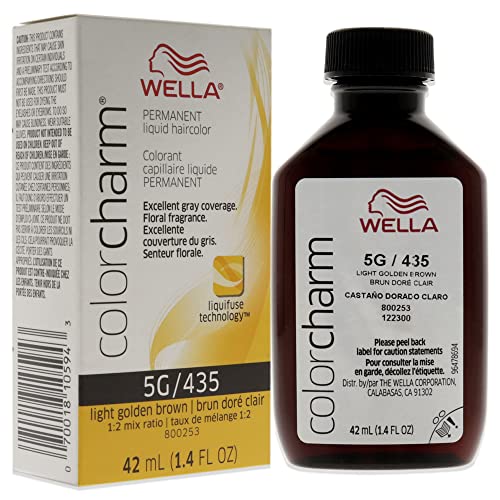 Wella ColorCharm Permanent Liquid Hair Color, 5G Light Gold Brown