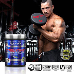 ALLMAX Nutrition - Creatine Monohydrate, Micronized Creatine Powder for Strength and Muscle Recovery, Gluten Free & Fast Absorbing 400g