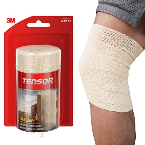 Tensor Self-Adhering Elastic Bandage Wrap, 4-Inch, Beige