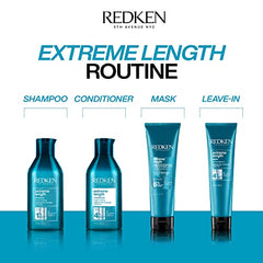 Redken Hair Treatment, Extreme Length Treatment Mask, Rinse-Out Hair Mask, For Strenghtening Damaged Hair, Strengthens Hair, For All Hair Types, With Biotin, 250 ML