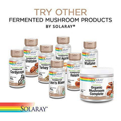 Solaray Organically Grown Fermented Chaga Mushroom 500 mg | Healthy Immune Function Support | 30 Servings | 60 VegCaps