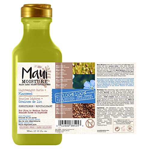 Maui Moisture Gentle and Lightweight Flaxseed Conditioner, 385 ml.