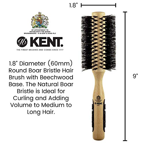 KENT K-Ns03 natural shine Brush, Large Radial, Pure Bristle, 1 Count