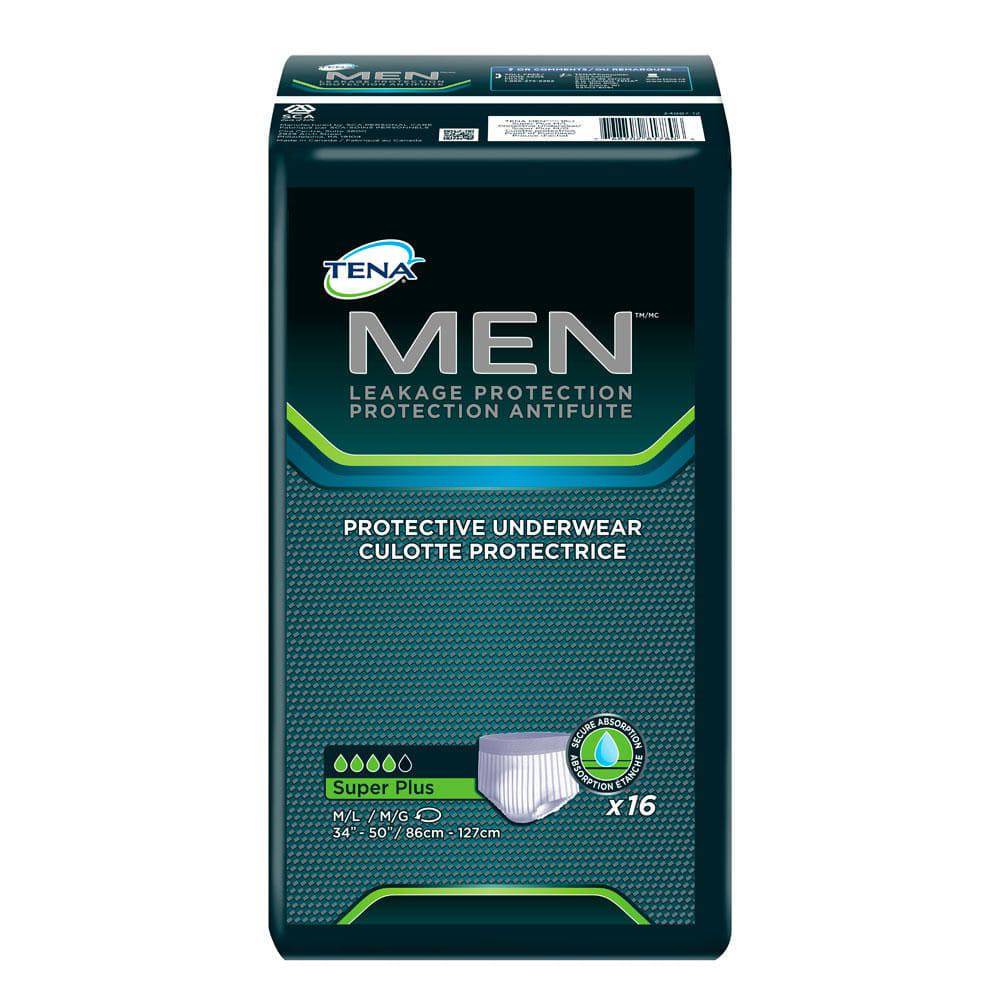 TENA Incontinence Underwear for MEN, Protective, Medium/Large, 16 Count - Zecoya