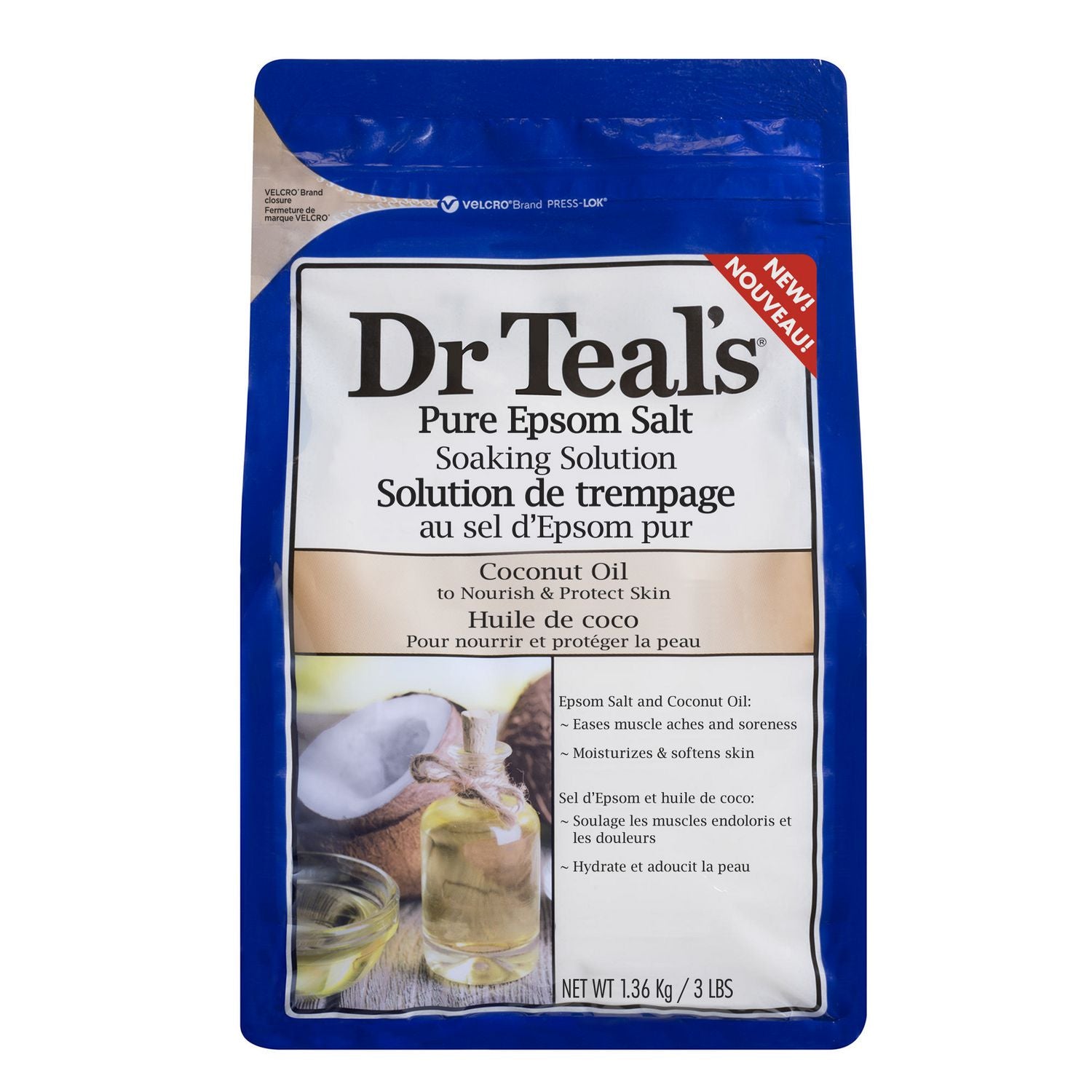 Dr. Teal's Coconut Oil Pure Epsom Salt Soaking Solution