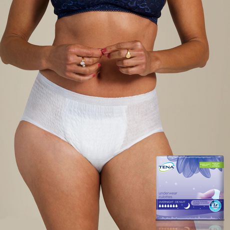 TENA® - 10 protective underwear discreet for women - Large Size Large  Packaging 4 packs of 10 units