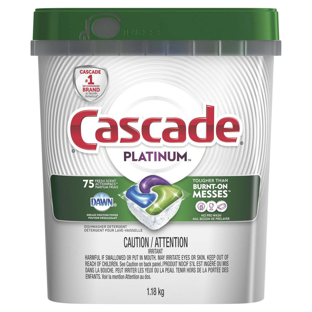 Cascade Platinum Dishwasher Detergent ActionPacs, Fresh Scent - Zecoya