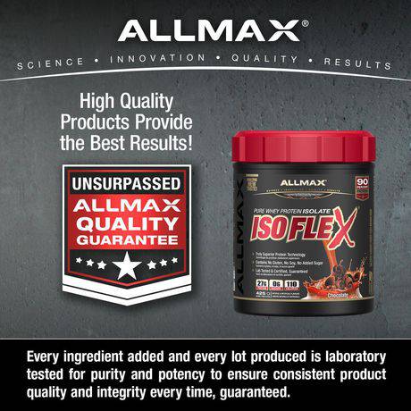 Allmax ISOFLEX Pure Whey Protein Isolate Chocolate Powder - Zecoya