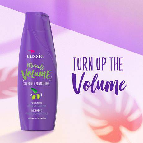 Aussie Paraben-Free Miracle Volume Shampoo w/ Plum & Bamboo For Fine Hair - Zecoya