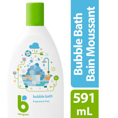 Babyganics Bubble Bath, Fragrance Free, 591ml - Zecoya