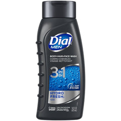 Dial for Men 3-in-1 Hydro Fresh Body+Hair+Face Wash, 473mL - Zecoya