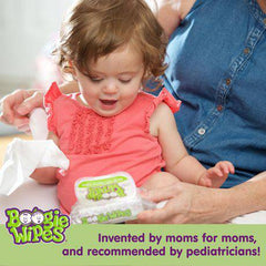 Boogie Wipes Gentle Saline Nose Wipes for stuffy noses - Unscented, 90 Count