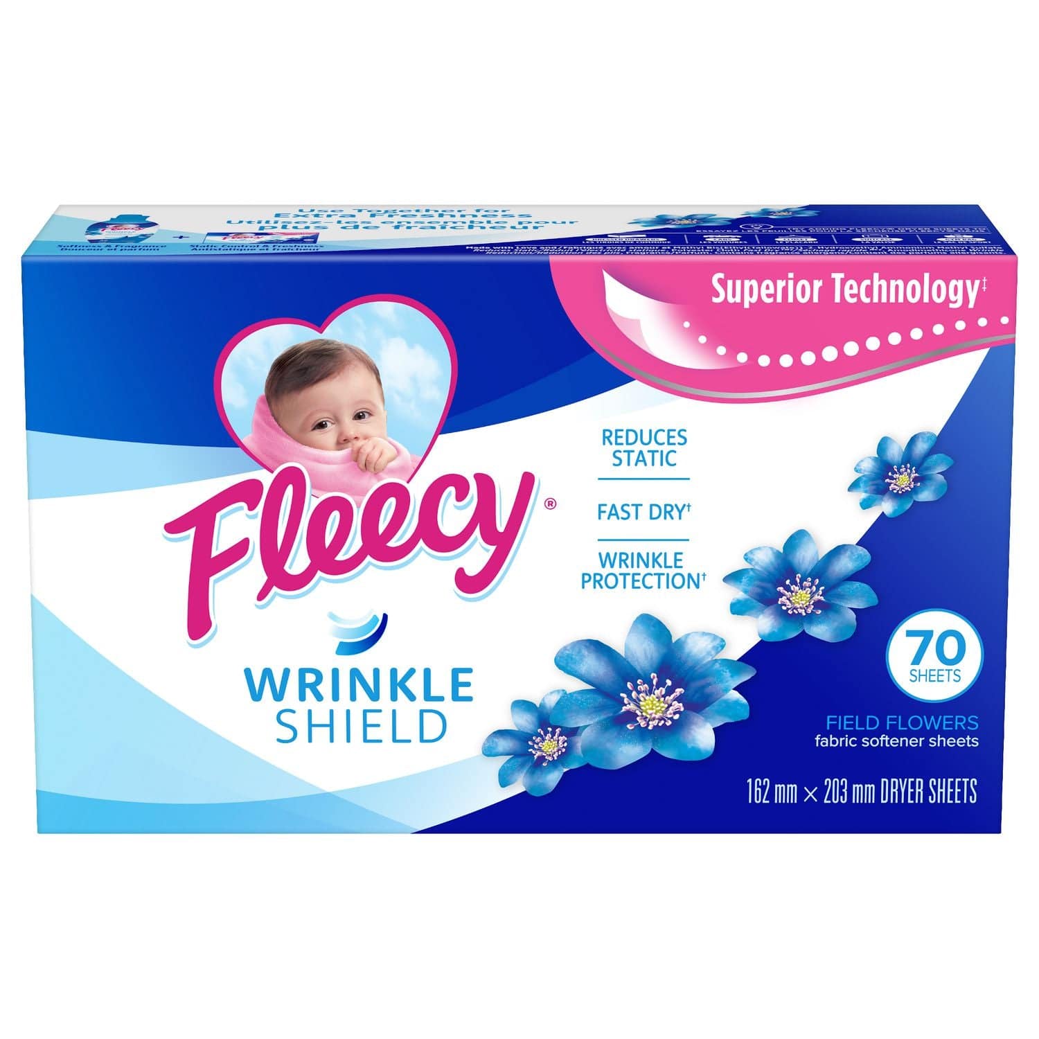 Fleecy Complete Fabric Softener Fabric Sheets Field Flower - Zecoya