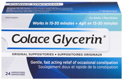 Colace Glycerin Suppositories - Adult | Gentle Fast Acting Relief of Occasional Constipation