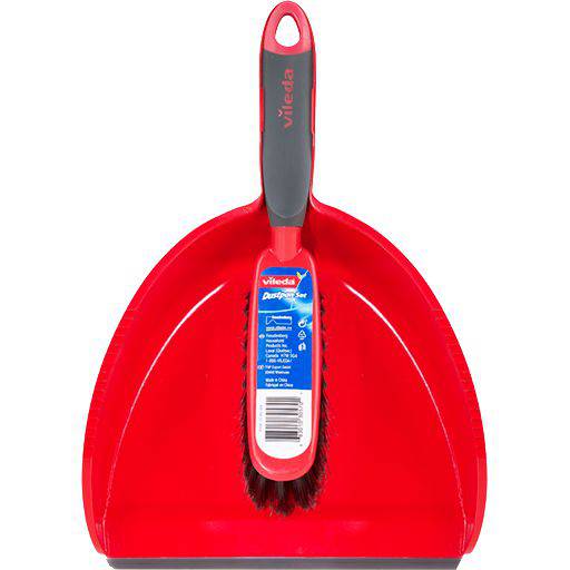 Vileda Dustpan Set - Soft Bristle Brush, Compact Size - Zecoya