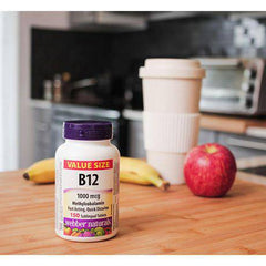 Webber Naturals® Vitamin B12 Methylcobalamin 1000 mcg Sublingual Tablets - Zecoya