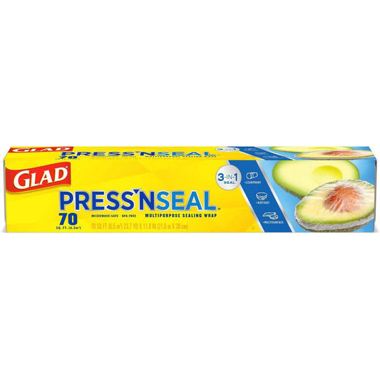 Glad Press’n Seal Wrap, 70 Square Foot Roll - Zecoya