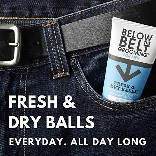 Below the Belt 2-Pack Ball Cream – Talc-Free Deodorant for Men’s Groin Area – Anti Chafing Soothing Gel Bundle (Peppermint Scented), Packaging may vary