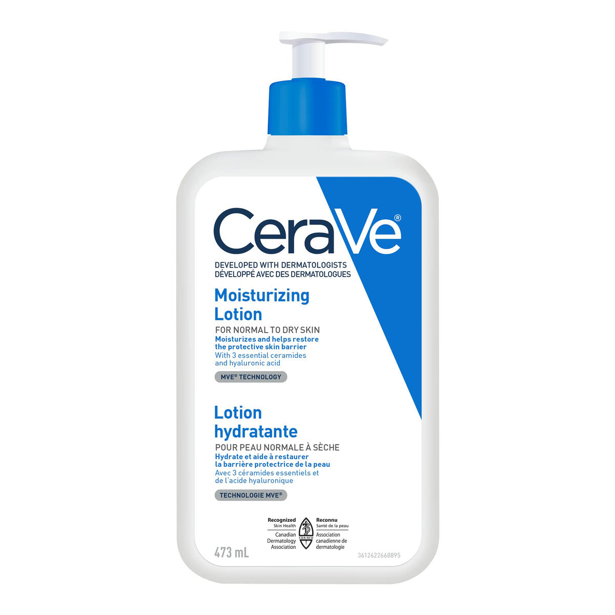 CeraVe Daily Moisturizing Lotion | Body Lotion for Women and Men + Face Moisturizer + Hand Cream with Hyaluronic Acid. For Dry Skin & Sensitive Skin, Fragrance-Free, Verified Product by CeraVe, 473 mL