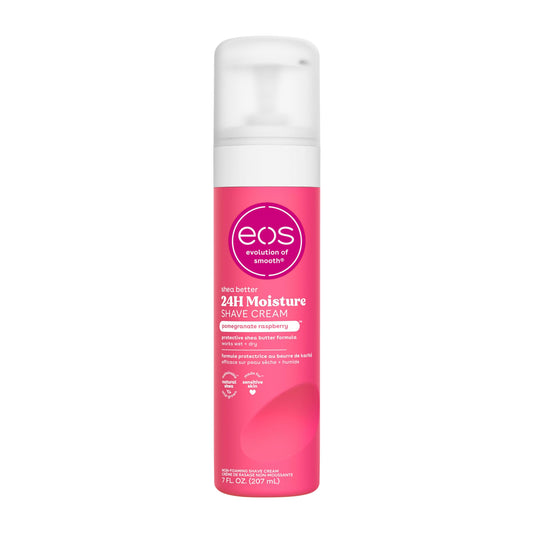 eos Shea Better Shaving Cream for Women, Pomegranate Raspberry, 24HR Hydration, 207ml