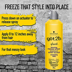 Schwarzkopf Got2b Glued Blasting Freeze Spray, Hairspray, 340 Grams