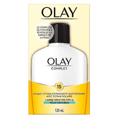 Olay Complete Daily Moisturizing Lotion with Sunscreen Broad Spectrum SPF 15, Sensitive, 120 ml