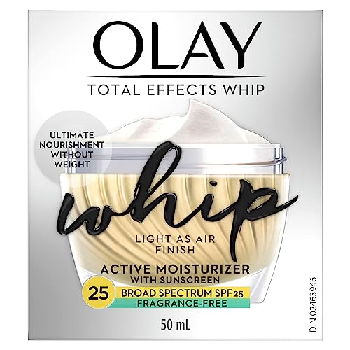 Face Moisturizer by Olay Total Effects Whip | Vitamin C and Vitamin E with Sunscreen SPF 25, 50 g