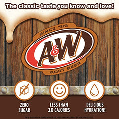 A&W, Root Beer Powder Drink Mix -6 Count (Pack of 12) Sugar Free & Delicious, Makes 72 flavored water beverages