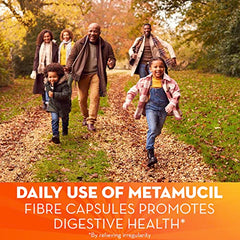 Metamucil, Daily Psyllium Husk Powder Supplement, 3-in-1 Fiber for Digestive Health, Capsules, 160 Count
