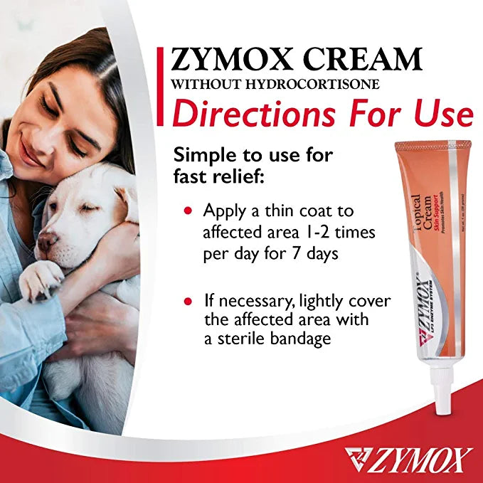 Pet King Brands ZYMOX Veterinarian Strength Topical Cream for Dogs and Cats, 1oz