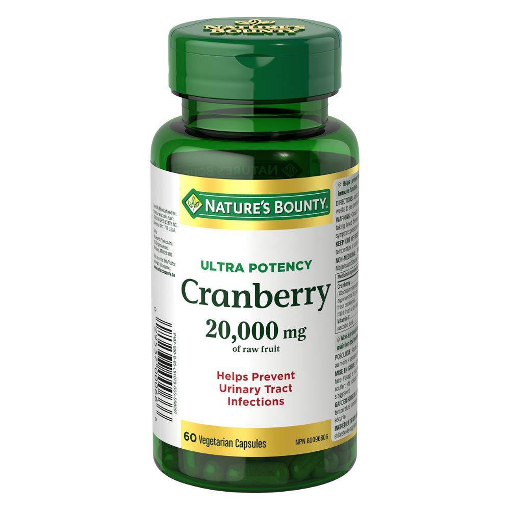 Nature's Bounty Cranberry Ultra Potency 2000mg, 60 Vegetarian Capsules