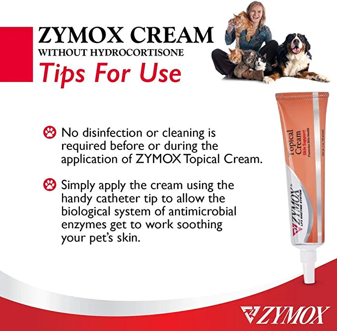Pet King Brands ZYMOX Veterinarian Strength Topical Cream for Dogs and Cats, 1oz