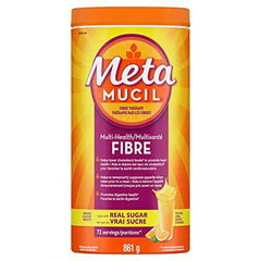 Metamucil, Daily Psyllium Husk Powder Supplement, Made with Real Sugar, 3-in-1 Fiber for Digestive Health, Orange Smooth Flavored Drink, 72 Servings