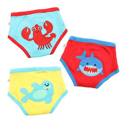 Zoocchini Org Ctn 3PC Potty Training Boys Ocean Pals 3T-4T