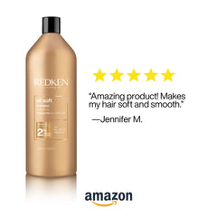 REDKEN Shampoo for Dry, Brittle Hair, Provides Intense Softness and Shine, With Argan Oil, All Soft, 1000 ml