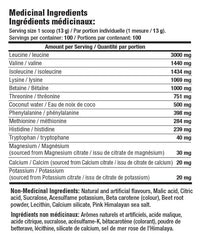 Mammoth EAA9, Performance EAA + BCAA, 6 g BCAA Blend, Full Spectrum EAA, High Leucine for Muscle Recovery, Natural Electrolytes - Coconut Water + Himalayan Sea Salt for Hydration, Sugar Free, Zero Calorie, 30 servings (Candy Peach)