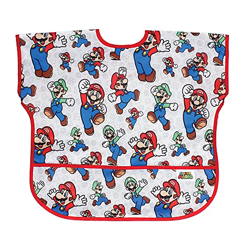 Bumkins Baby Boys Nintendo Kid Bib, Mario & Luigi, 1 Count Pack Of 1 US